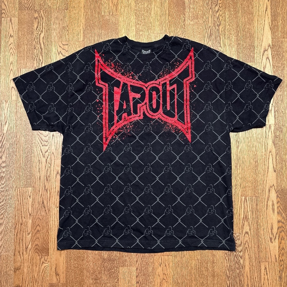 Vintage Y2K Tapout BJJ Brazilian Jiu Jitsu RNC MMA Chainlink T Shirt Mens 2XL